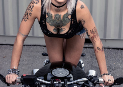 Motorrad mit Model